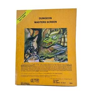 Vintage TSR AD&D Dungeon Masters Screen 9024 2nd Edition Partial Tri-Fold SetSet